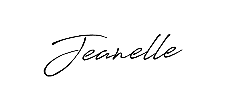Use a signature maker to create a handwritten signature online. With this signature software, you can design (Antro_Vectra_Bolder) your own signature for name Jeanelle. Jeanelle signature style 7 images and pictures png