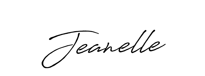 Make a beautiful signature design for name Jeanelle. With this signature (Antro_Vectra_Bolder) style, you can create a handwritten signature for free. Jeanelle signature style 7 images and pictures png