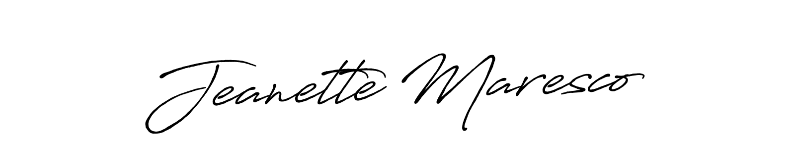 The best way (Antro_Vectra_Bolder) to make a short signature is to pick only two or three words in your name. The name Jeanette Maresco include a total of six letters. For converting this name. Jeanette Maresco signature style 7 images and pictures png