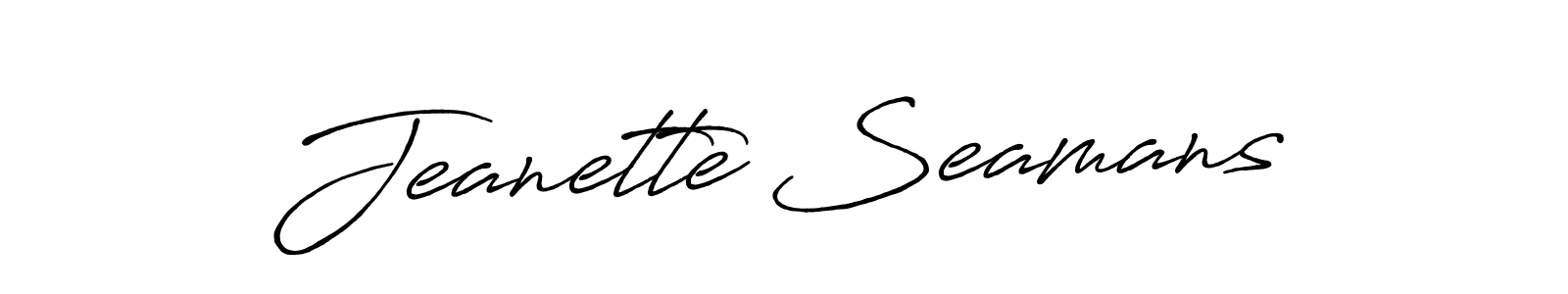 Similarly Antro_Vectra_Bolder is the best handwritten signature design. Signature creator online .You can use it as an online autograph creator for name Jeanette Seamans. Jeanette Seamans signature style 7 images and pictures png