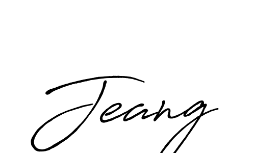 Create a beautiful signature design for name Jeang. With this signature (Antro_Vectra_Bolder) fonts, you can make a handwritten signature for free. Jeang signature style 7 images and pictures png