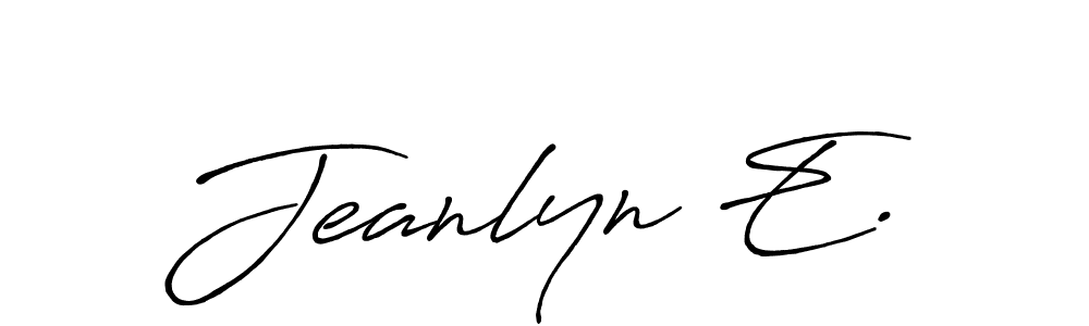 It looks lik you need a new signature style for name Jeanlyn E.. Design unique handwritten (Antro_Vectra_Bolder) signature with our free signature maker in just a few clicks. Jeanlyn E. signature style 7 images and pictures png