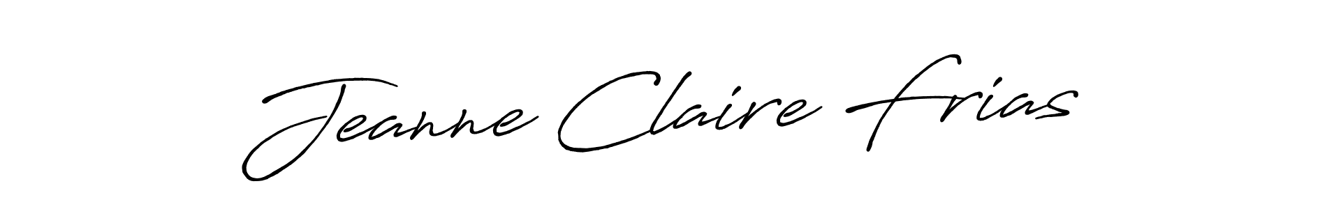 It looks lik you need a new signature style for name Jeanne Claire Frias. Design unique handwritten (Antro_Vectra_Bolder) signature with our free signature maker in just a few clicks. Jeanne Claire Frias signature style 7 images and pictures png