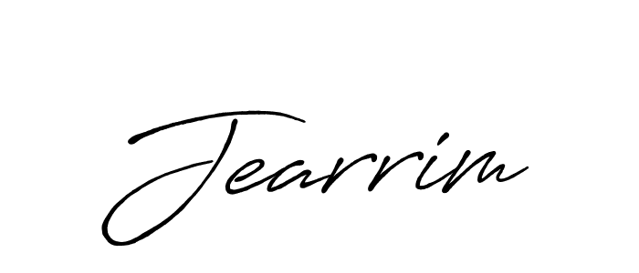 Once you've used our free online signature maker to create your best signature Antro_Vectra_Bolder style, it's time to enjoy all of the benefits that Jearrim name signing documents. Jearrim signature style 7 images and pictures png