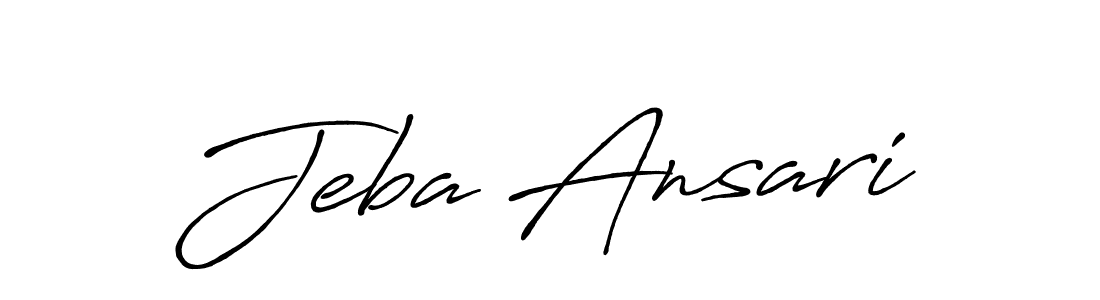 How to make Jeba Ansari signature? Antro_Vectra_Bolder is a professional autograph style. Create handwritten signature for Jeba Ansari name. Jeba Ansari signature style 7 images and pictures png