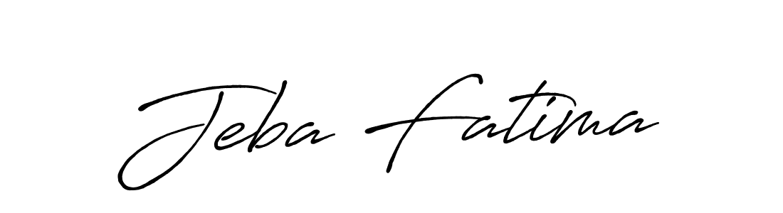 Use a signature maker to create a handwritten signature online. With this signature software, you can design (Antro_Vectra_Bolder) your own signature for name Jeba Fatima. Jeba Fatima signature style 7 images and pictures png