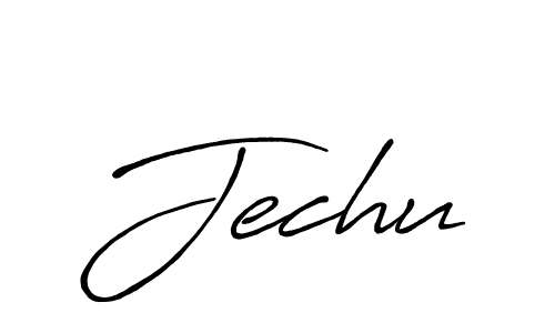 Make a beautiful signature design for name Jechu. With this signature (Antro_Vectra_Bolder) style, you can create a handwritten signature for free. Jechu signature style 7 images and pictures png