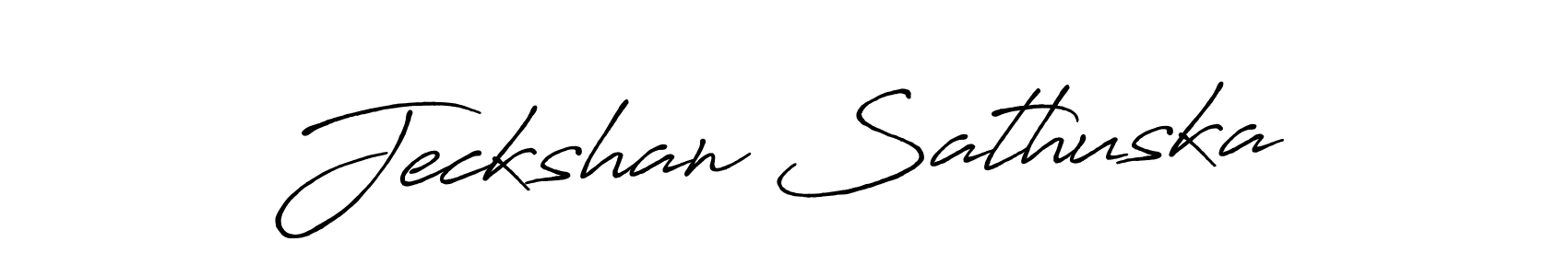 This is the best signature style for the Jeckshan Sathuska name. Also you like these signature font (Antro_Vectra_Bolder). Mix name signature. Jeckshan Sathuska signature style 7 images and pictures png