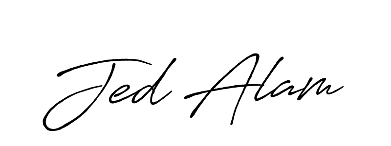 Also You can easily find your signature by using the search form. We will create Jed Alam name handwritten signature images for you free of cost using Antro_Vectra_Bolder sign style. Jed Alam signature style 7 images and pictures png