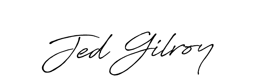 How to make Jed Gilroy name signature. Use Antro_Vectra_Bolder style for creating short signs online. This is the latest handwritten sign. Jed Gilroy signature style 7 images and pictures png