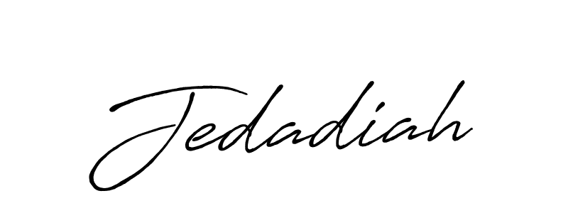 How to make Jedadiah name signature. Use Antro_Vectra_Bolder style for creating short signs online. This is the latest handwritten sign. Jedadiah signature style 7 images and pictures png