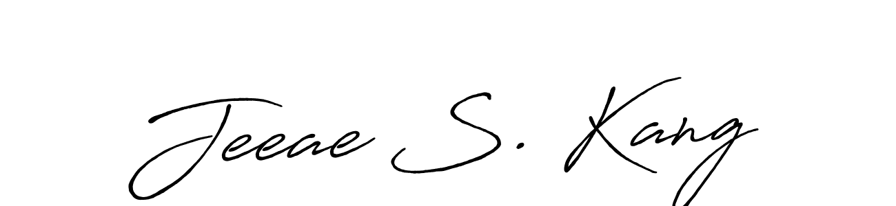 Use a signature maker to create a handwritten signature online. With this signature software, you can design (Antro_Vectra_Bolder) your own signature for name Jeeae S. Kang. Jeeae S. Kang signature style 7 images and pictures png