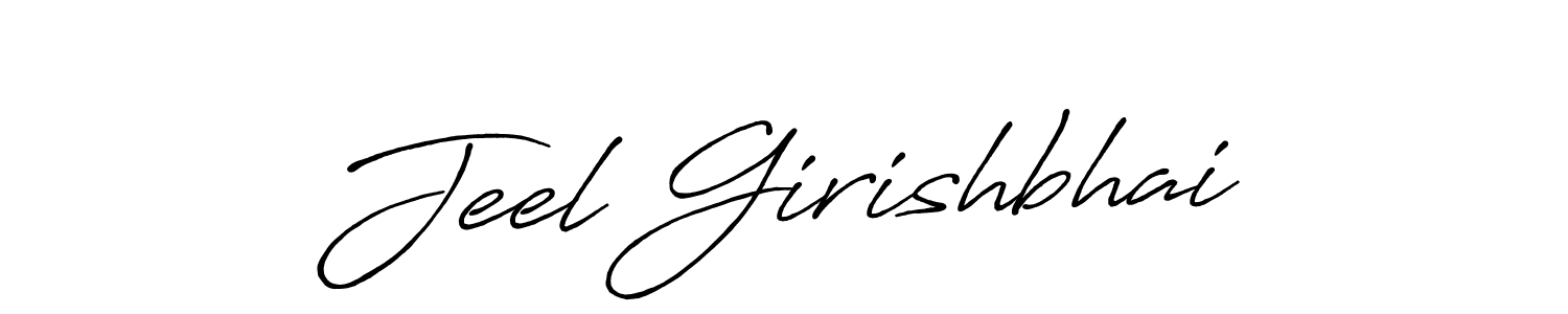 if you are searching for the best signature style for your name Jeel Girishbhai. so please give up your signature search. here we have designed multiple signature styles  using Antro_Vectra_Bolder. Jeel Girishbhai signature style 7 images and pictures png