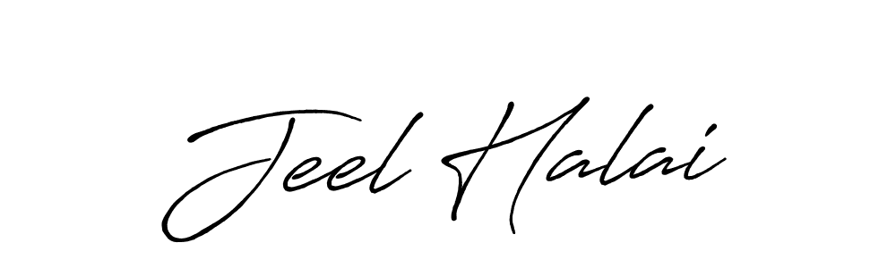 Create a beautiful signature design for name Jeel Halai. With this signature (Antro_Vectra_Bolder) fonts, you can make a handwritten signature for free. Jeel Halai signature style 7 images and pictures png