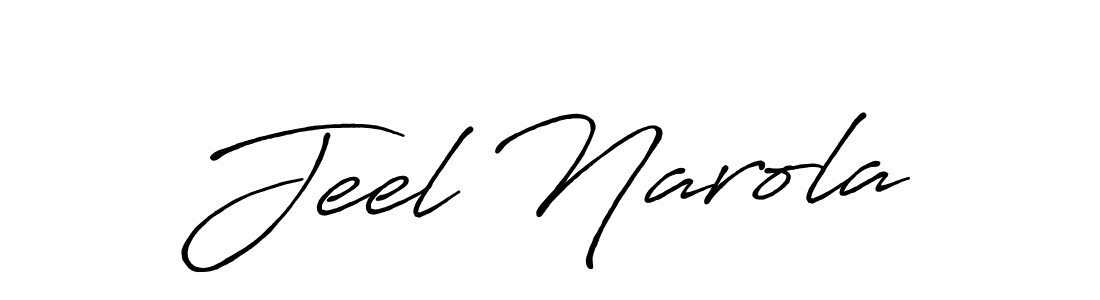 Also we have Jeel Narola name is the best signature style. Create professional handwritten signature collection using Antro_Vectra_Bolder autograph style. Jeel Narola signature style 7 images and pictures png