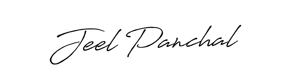 How to make Jeel Panchal signature? Antro_Vectra_Bolder is a professional autograph style. Create handwritten signature for Jeel Panchal name. Jeel Panchal signature style 7 images and pictures png