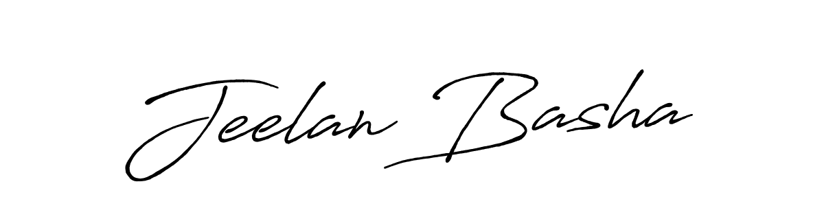 Make a beautiful signature design for name Jeelan Basha. With this signature (Antro_Vectra_Bolder) style, you can create a handwritten signature for free. Jeelan Basha signature style 7 images and pictures png