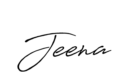 How to make Jeena name signature. Use Antro_Vectra_Bolder style for creating short signs online. This is the latest handwritten sign. Jeena signature style 7 images and pictures png