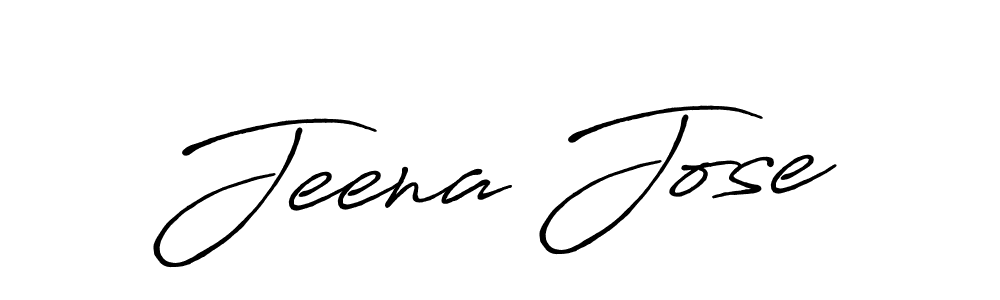 Jeena Jose stylish signature style. Best Handwritten Sign (Antro_Vectra_Bolder) for my name. Handwritten Signature Collection Ideas for my name Jeena Jose. Jeena Jose signature style 7 images and pictures png