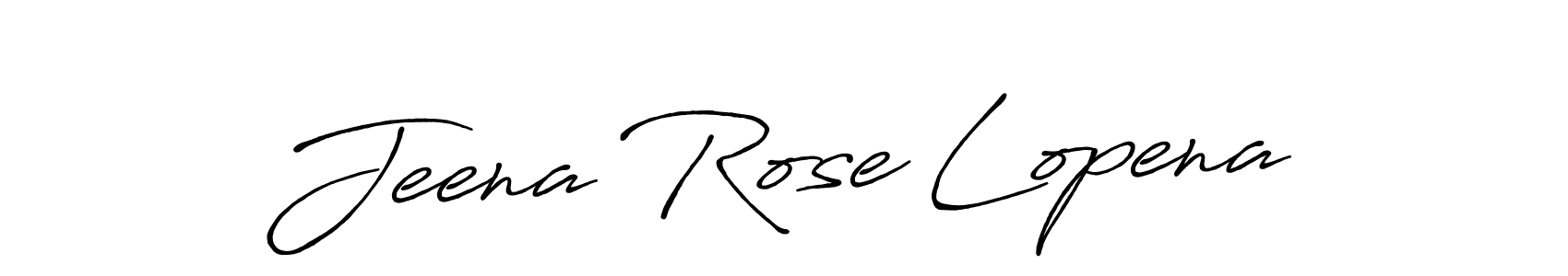 Make a beautiful signature design for name Jeena Rose Lopena. With this signature (Antro_Vectra_Bolder) style, you can create a handwritten signature for free. Jeena Rose Lopena signature style 7 images and pictures png