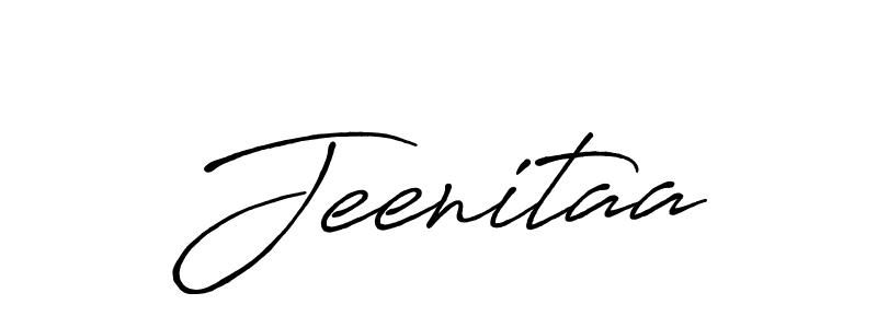 Create a beautiful signature design for name Jeenitaa. With this signature (Antro_Vectra_Bolder) fonts, you can make a handwritten signature for free. Jeenitaa signature style 7 images and pictures png