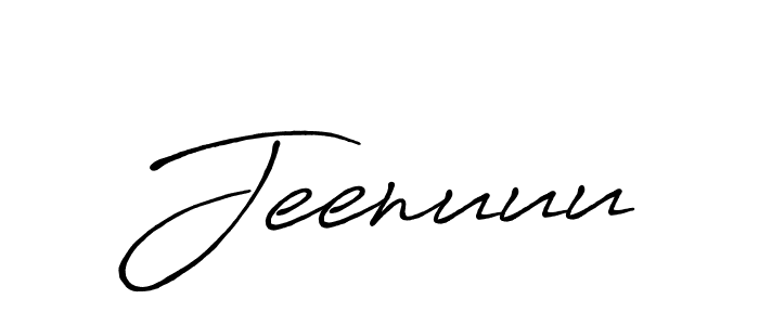 How to make Jeenuuu name signature. Use Antro_Vectra_Bolder style for creating short signs online. This is the latest handwritten sign. Jeenuuu signature style 7 images and pictures png