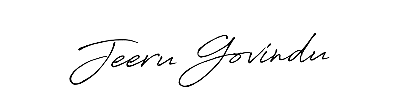 Jeeru Govindu stylish signature style. Best Handwritten Sign (Antro_Vectra_Bolder) for my name. Handwritten Signature Collection Ideas for my name Jeeru Govindu. Jeeru Govindu signature style 7 images and pictures png