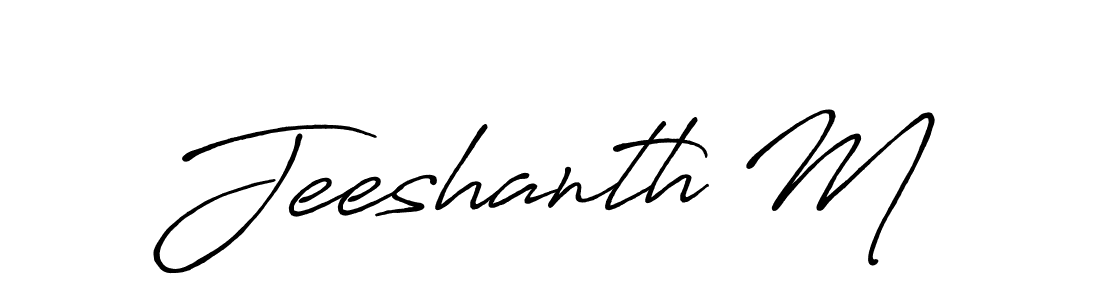 How to Draw Jeeshanth M signature style? Antro_Vectra_Bolder is a latest design signature styles for name Jeeshanth M. Jeeshanth M signature style 7 images and pictures png