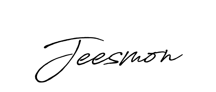 Use a signature maker to create a handwritten signature online. With this signature software, you can design (Antro_Vectra_Bolder) your own signature for name Jeesmon. Jeesmon signature style 7 images and pictures png