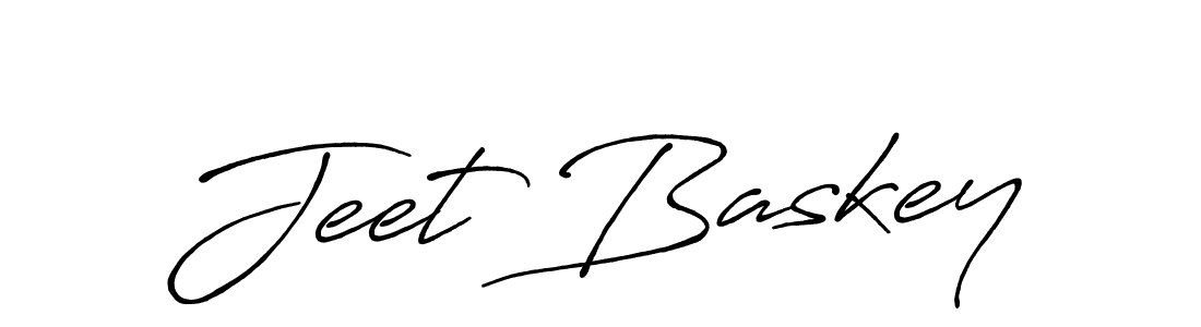 Make a beautiful signature design for name Jeet Baskey. With this signature (Antro_Vectra_Bolder) style, you can create a handwritten signature for free. Jeet Baskey signature style 7 images and pictures png