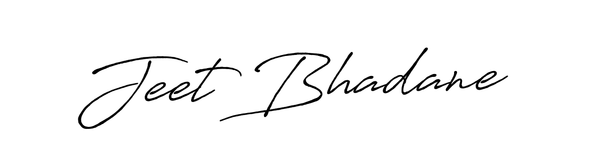 Make a beautiful signature design for name Jeet Bhadane. With this signature (Antro_Vectra_Bolder) style, you can create a handwritten signature for free. Jeet Bhadane signature style 7 images and pictures png