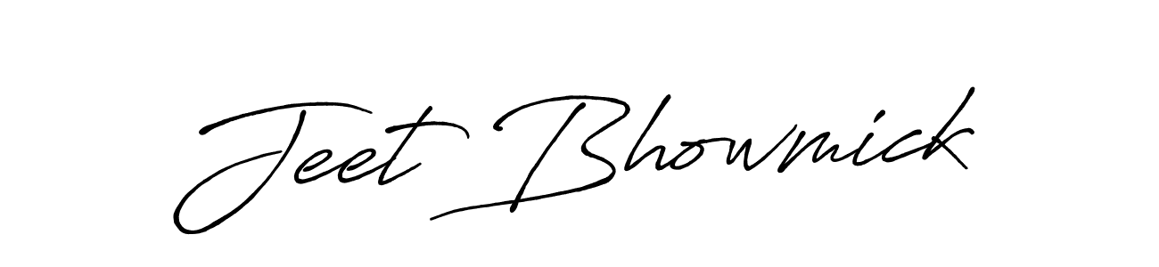 Create a beautiful signature design for name Jeet Bhowmick. With this signature (Antro_Vectra_Bolder) fonts, you can make a handwritten signature for free. Jeet Bhowmick signature style 7 images and pictures png