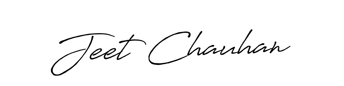 Create a beautiful signature design for name Jeet Chauhan. With this signature (Antro_Vectra_Bolder) fonts, you can make a handwritten signature for free. Jeet Chauhan signature style 7 images and pictures png