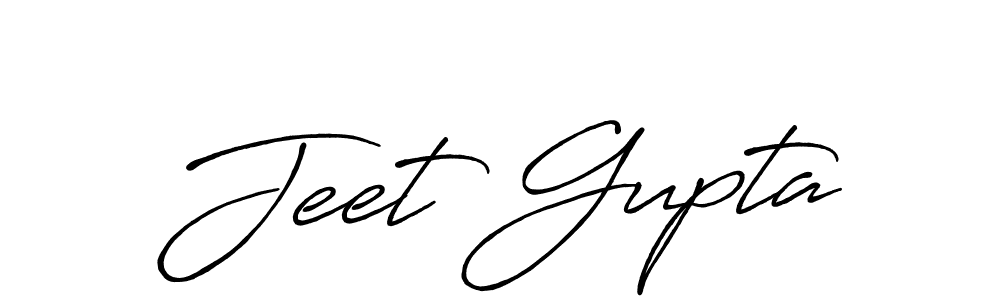 How to make Jeet Gupta signature? Antro_Vectra_Bolder is a professional autograph style. Create handwritten signature for Jeet Gupta name. Jeet Gupta signature style 7 images and pictures png