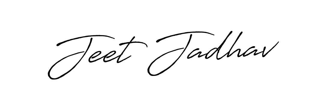 Jeet Jadhav stylish signature style. Best Handwritten Sign (Antro_Vectra_Bolder) for my name. Handwritten Signature Collection Ideas for my name Jeet Jadhav. Jeet Jadhav signature style 7 images and pictures png