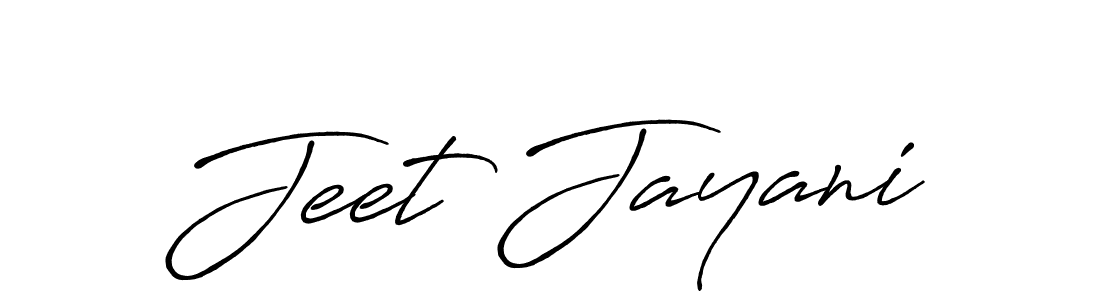 Make a beautiful signature design for name Jeet Jayani. With this signature (Antro_Vectra_Bolder) style, you can create a handwritten signature for free. Jeet Jayani signature style 7 images and pictures png