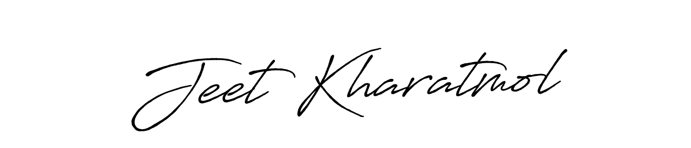 Make a beautiful signature design for name Jeet Kharatmol. With this signature (Antro_Vectra_Bolder) style, you can create a handwritten signature for free. Jeet Kharatmol signature style 7 images and pictures png