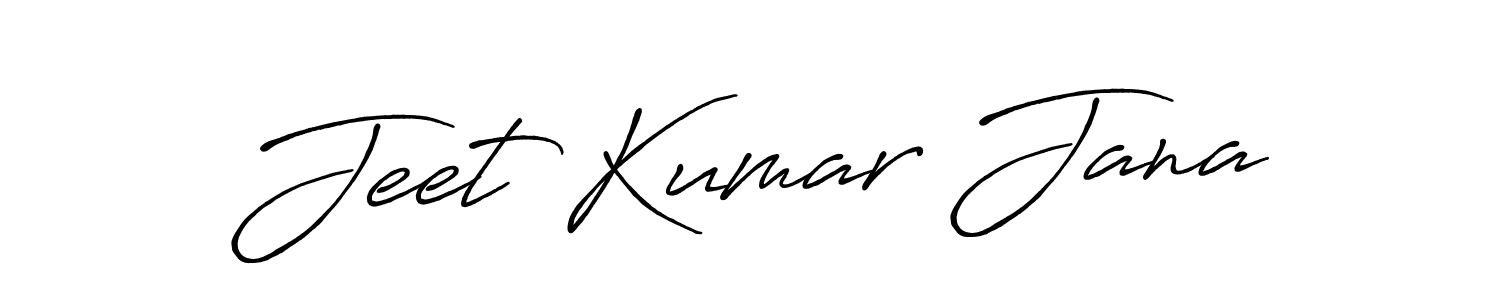 Create a beautiful signature design for name Jeet Kumar Jana. With this signature (Antro_Vectra_Bolder) fonts, you can make a handwritten signature for free. Jeet Kumar Jana signature style 7 images and pictures png