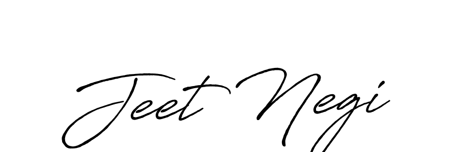 Create a beautiful signature design for name Jeet Negi. With this signature (Antro_Vectra_Bolder) fonts, you can make a handwritten signature for free. Jeet Negi signature style 7 images and pictures png