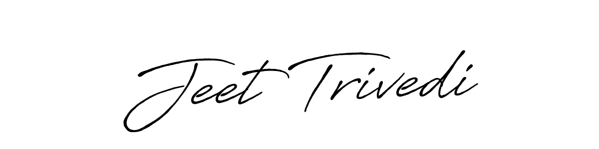 How to make Jeet Trivedi name signature. Use Antro_Vectra_Bolder style for creating short signs online. This is the latest handwritten sign. Jeet Trivedi signature style 7 images and pictures png