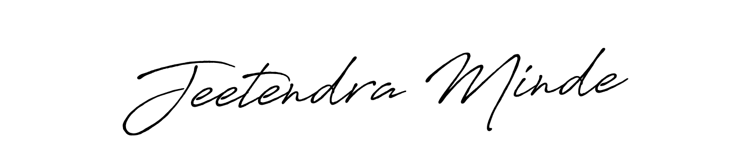 Jeetendra Minde stylish signature style. Best Handwritten Sign (Antro_Vectra_Bolder) for my name. Handwritten Signature Collection Ideas for my name Jeetendra Minde. Jeetendra Minde signature style 7 images and pictures png