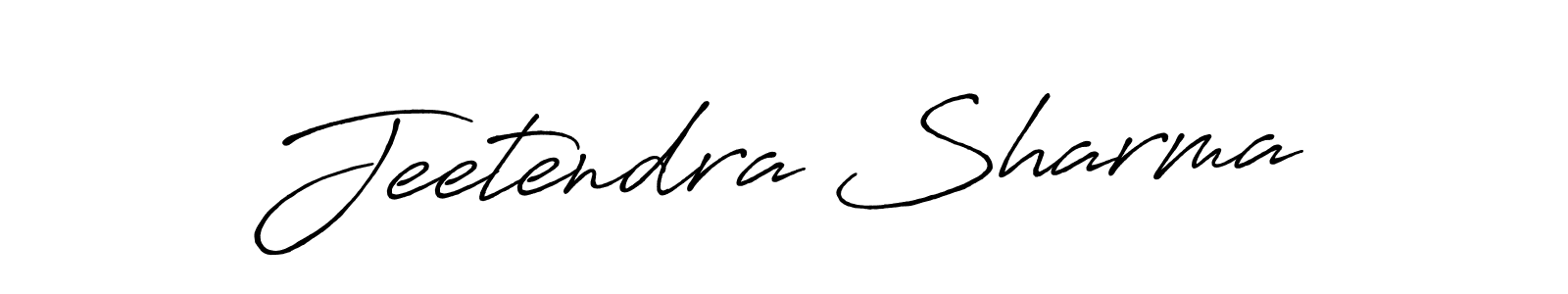 Create a beautiful signature design for name Jeetendra Sharma. With this signature (Antro_Vectra_Bolder) fonts, you can make a handwritten signature for free. Jeetendra Sharma signature style 7 images and pictures png