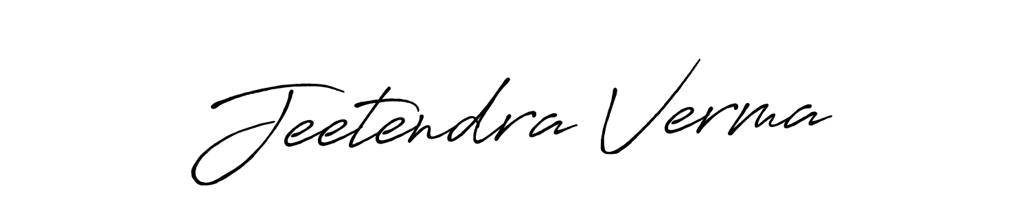 Create a beautiful signature design for name Jeetendra Verma. With this signature (Antro_Vectra_Bolder) fonts, you can make a handwritten signature for free. Jeetendra Verma signature style 7 images and pictures png