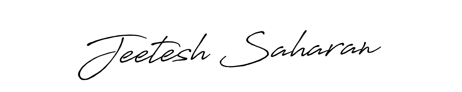 Use a signature maker to create a handwritten signature online. With this signature software, you can design (Antro_Vectra_Bolder) your own signature for name Jeetesh Saharan. Jeetesh Saharan signature style 7 images and pictures png