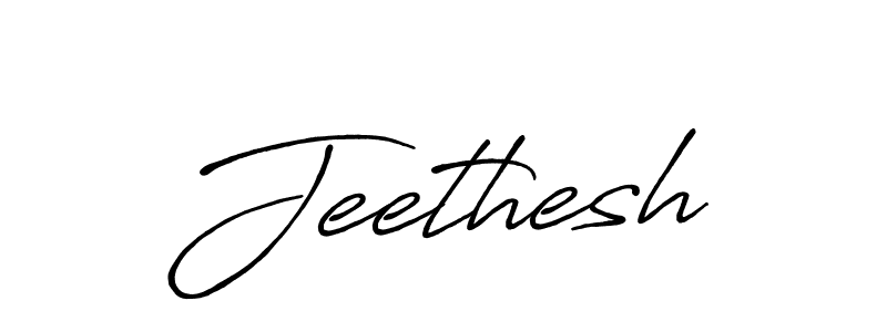 Use a signature maker to create a handwritten signature online. With this signature software, you can design (Antro_Vectra_Bolder) your own signature for name Jeethesh. Jeethesh signature style 7 images and pictures png