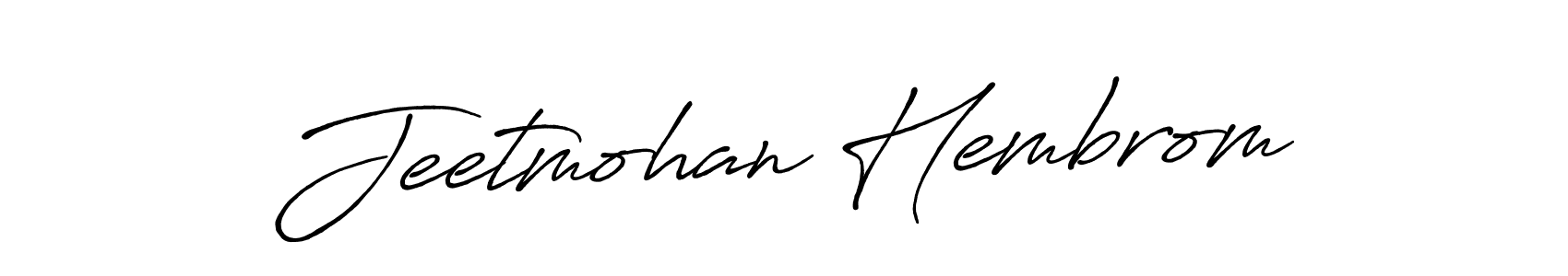 Use a signature maker to create a handwritten signature online. With this signature software, you can design (Antro_Vectra_Bolder) your own signature for name Jeetmohan Hembrom. Jeetmohan Hembrom signature style 7 images and pictures png
