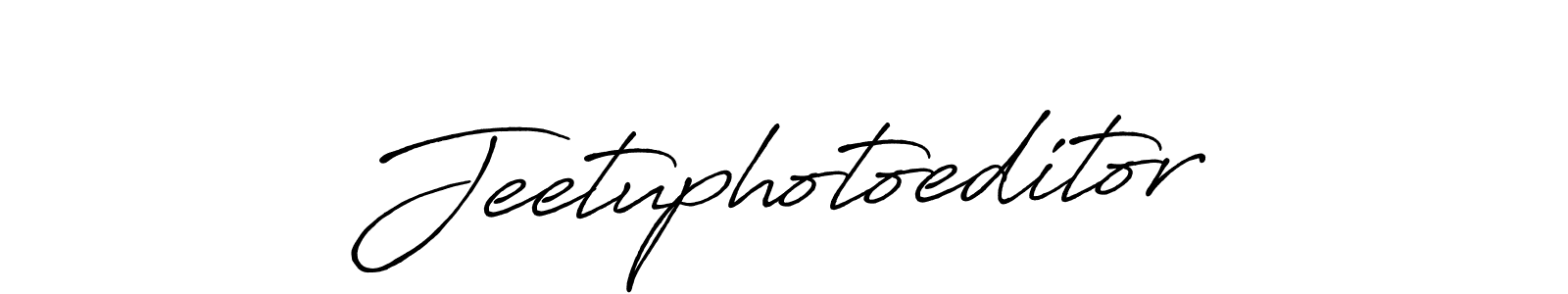 Design your own signature with our free online signature maker. With this signature software, you can create a handwritten (Antro_Vectra_Bolder) signature for name Jeetuphotoeditor. Jeetuphotoeditor signature style 7 images and pictures png