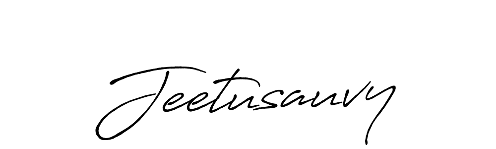 Make a beautiful signature design for name Jeetusauvy. With this signature (Antro_Vectra_Bolder) style, you can create a handwritten signature for free. Jeetusauvy signature style 7 images and pictures png