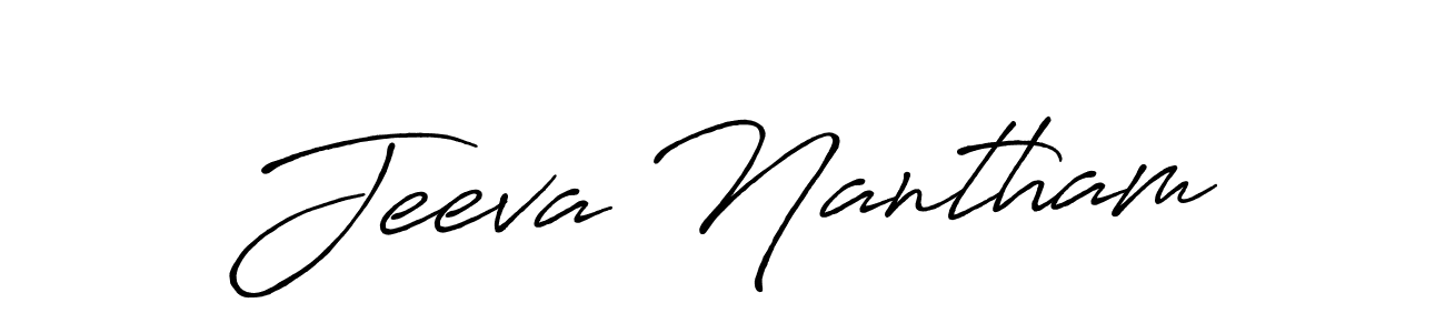 Make a beautiful signature design for name Jeeva Nantham. With this signature (Antro_Vectra_Bolder) style, you can create a handwritten signature for free. Jeeva Nantham signature style 7 images and pictures png