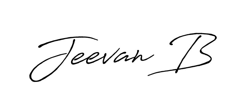 Also we have Jeevan B name is the best signature style. Create professional handwritten signature collection using Antro_Vectra_Bolder autograph style. Jeevan B signature style 7 images and pictures png